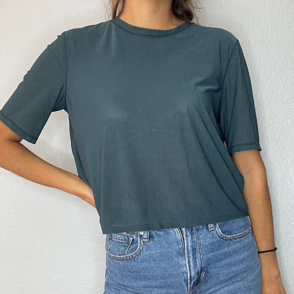 lululemon athletica Tops - Lululemon All Mesh Short Sleeve Shirt Blue